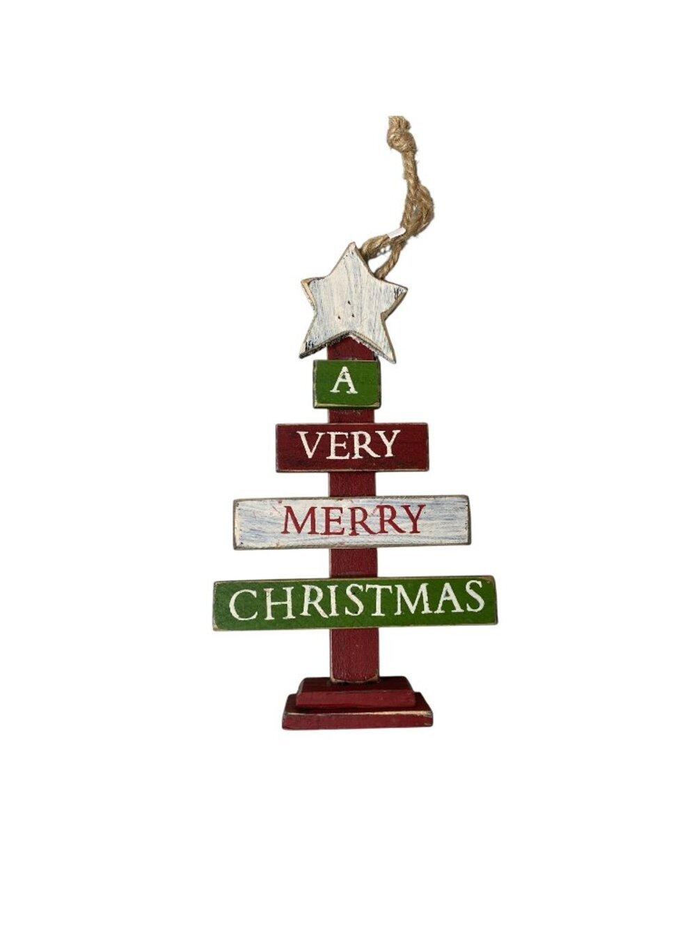 "A Very Merry Christmas" Wood Tree Ornament